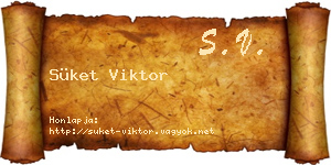 Süket Viktor névjegykártya